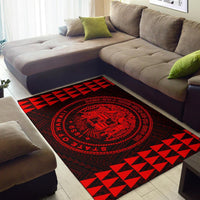 Kakau Seal Of Hawaii Polynesian - Red Rug - Polynesian Pride