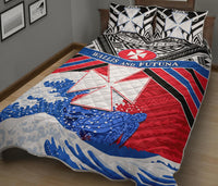 Wallis And Futuna Rugby Quilt Bed Set Spirit - Polynesian Pride