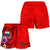 Samoa Polynesian Women's Shorts - Floral With Seal Red - Polynesian Pride