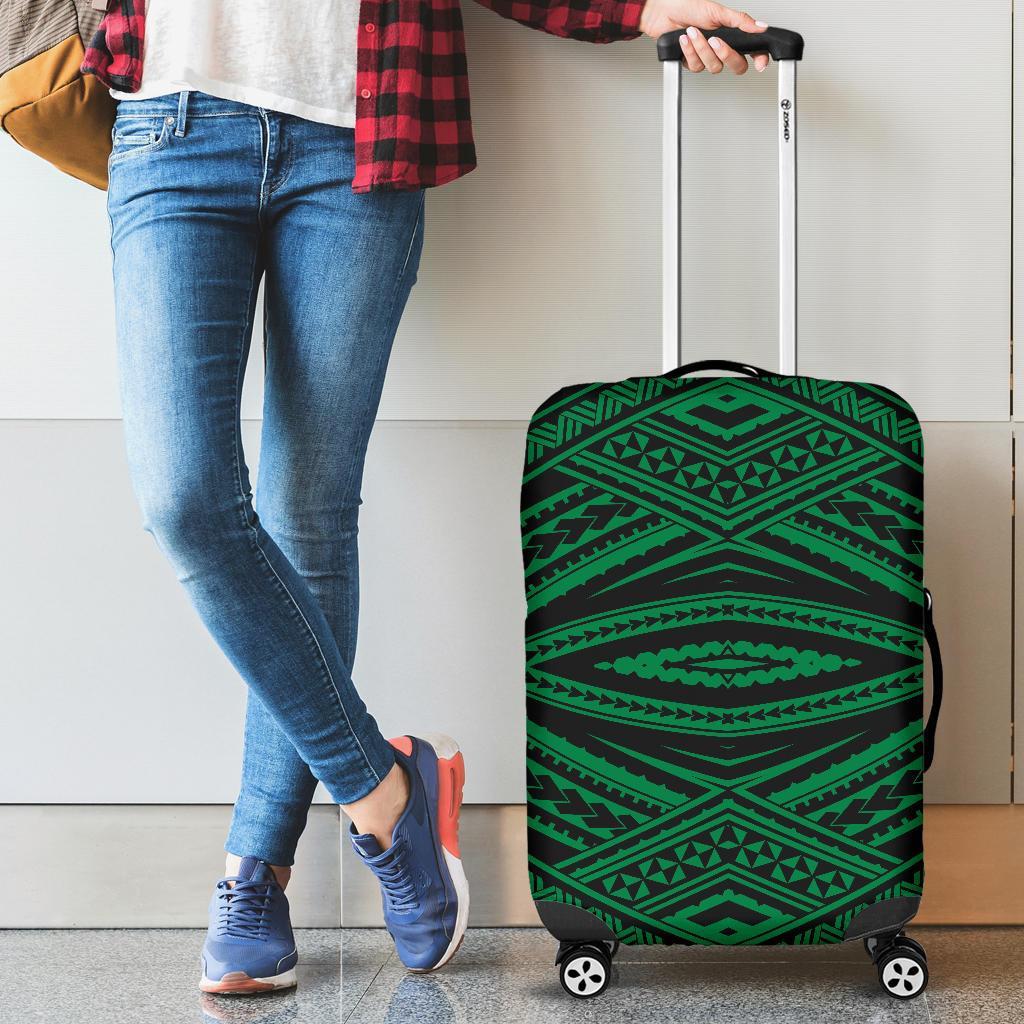 Polynesian Tatau Green Luggage Covers Green - Polynesian Pride