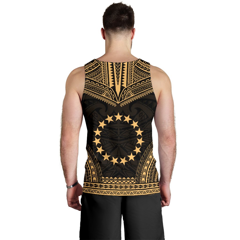 Cook Islands Men's Tank Top - Polynesian Chief Gold Version - Polynesian Pride