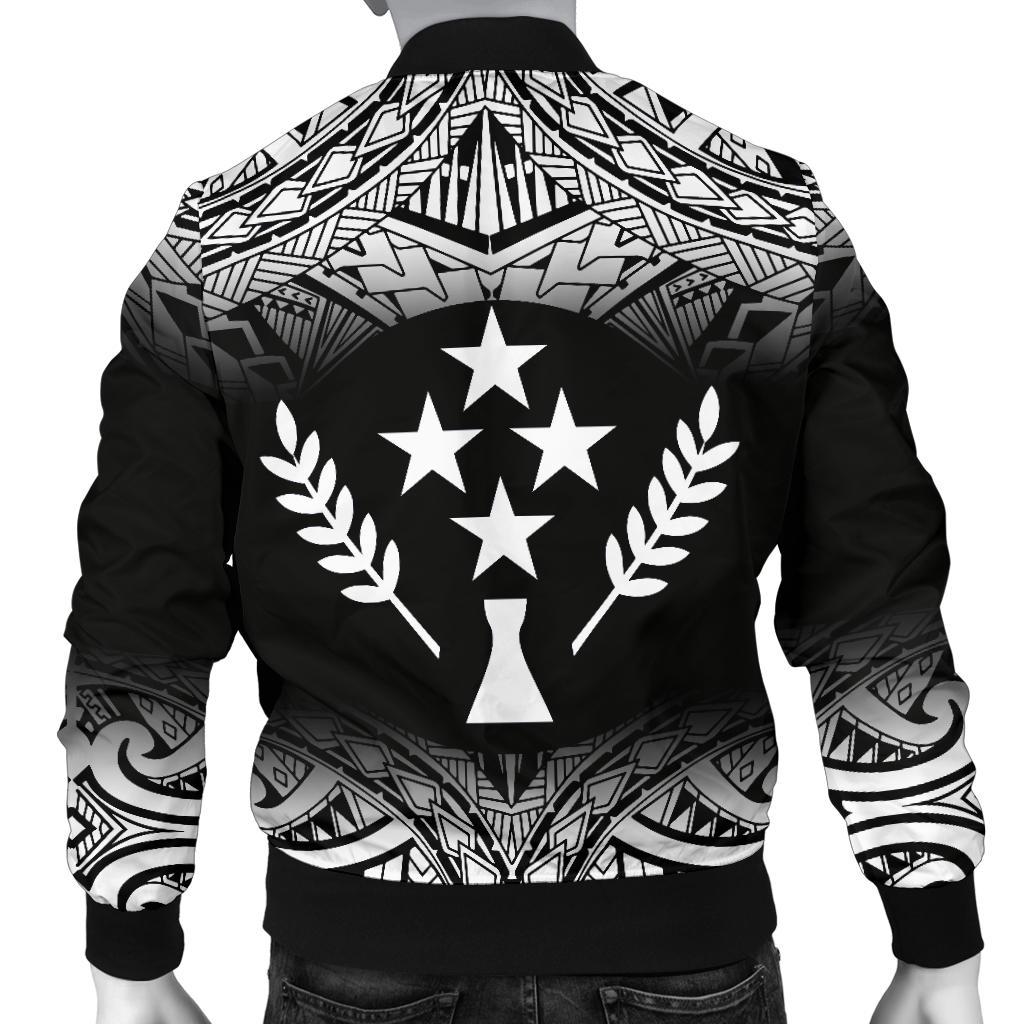 Kosrae Men's Bomber Jacket - Fog Black Style - Polynesian Pride