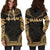 Guam Women's Hoodie Dress - Polynesian Gold Chief - Polynesian Pride