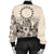 Cook Islands Women's Bomber Jacket - The Beige Hibiscus - Polynesian Pride