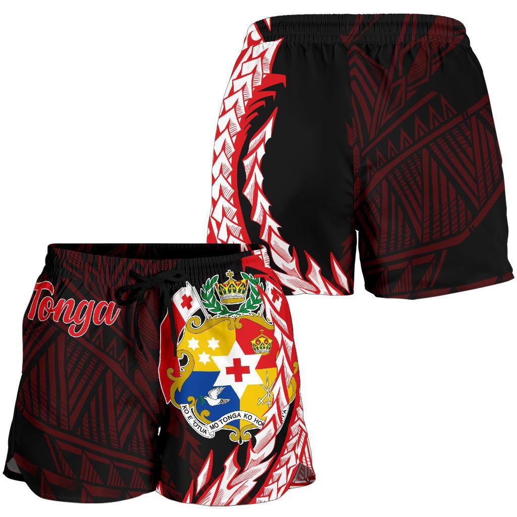 Tonga Women's Shorts - Wings Style Women Black - Polynesian Pride