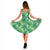 Hawaii Tropical Leaves Jungle Monstera Leaf Midi Dress - Polynesian Pride