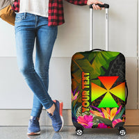 Wallis and Futuna Polynesian Personalised Luggage Covers - Hibiscus and Banana Leaves Reggae - Polynesian Pride