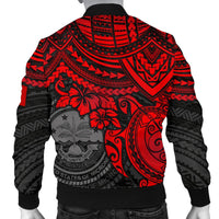 Tonga Polynesian Bomber Jacket (Men) - Red Turtle - Polynesian Pride