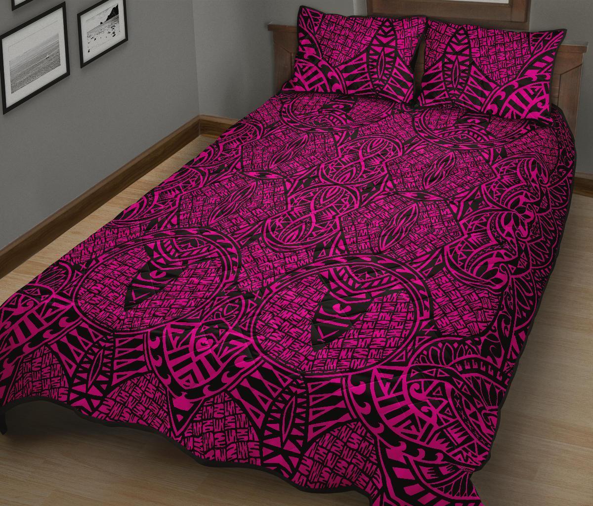 Hawaii Quilt Bed Set Polynesia Lauhala Mix AH - Polynesian Pride