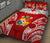 Tonga Polynesian Quilt Bed Set - Pattern With Seal Red Version - Polynesian Pride