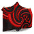 New Zealand Maori Mangopare Hooded Blanket Polynesian - Red - Polynesian Pride