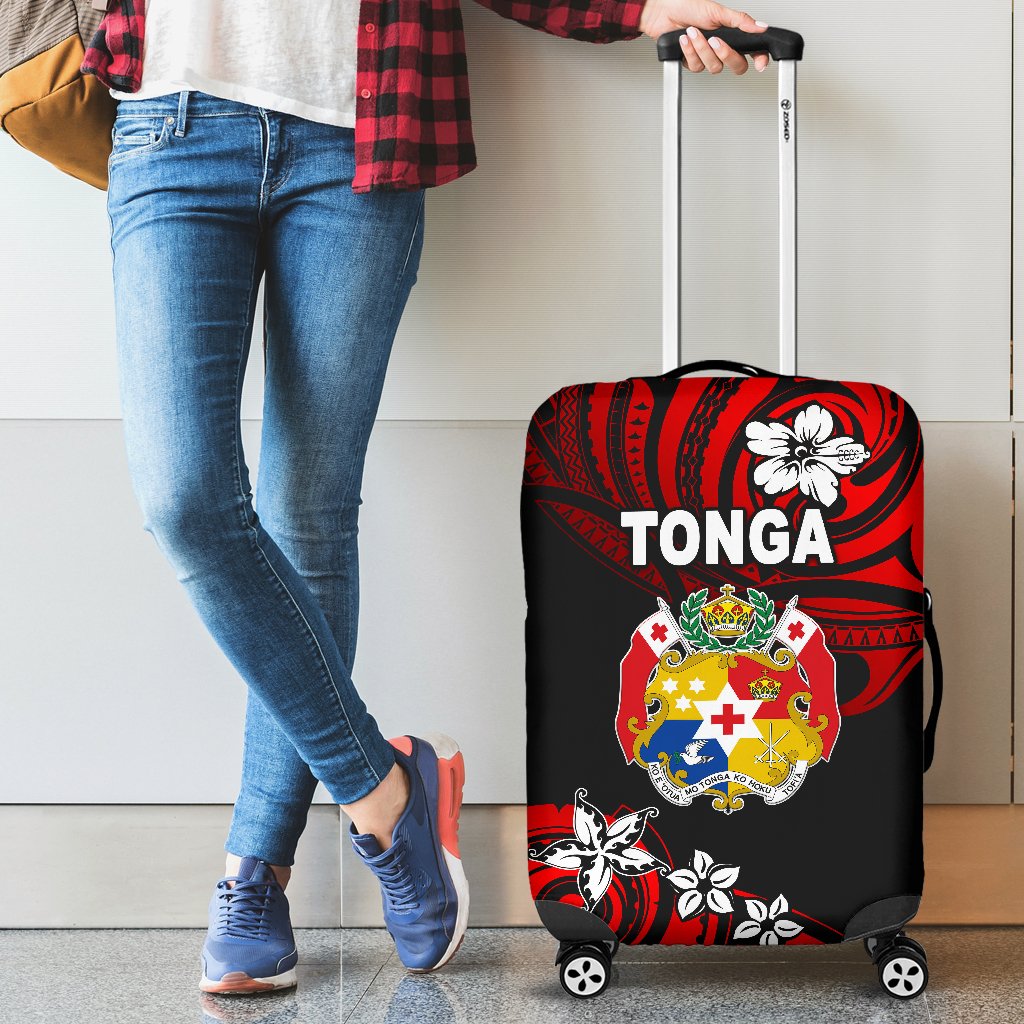 Mate Ma'a Tonga Rugby Luggage Covers Polynesian Unique Vibes - Red - Polynesian Pride