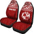 Tonga Custom Personalised Car Seat Covers - Tonga Coat Of Arms Polynesian Tattoo Red - Polynesian Pride