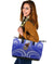 American Samoa Polynesian Leather Tote Bag - Bald Eagle (Blue) - Polynesian Pride