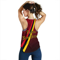 Papua New Guinea Women Racerback Tank - Sailing Style - Polynesian Pride
