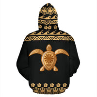 Kahoolawe All Over Zip up Hoodie Polynesian Turtle Hoodie - Polynesian Pride