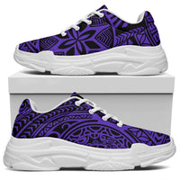 Polynesian Hawaiian Style Tribal Tattoo Violet Chunky Sneakers - Polynesian Pride