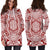 Polynesian Women's Hoodie Dress - Polynesian Red White - Polynesian Pride