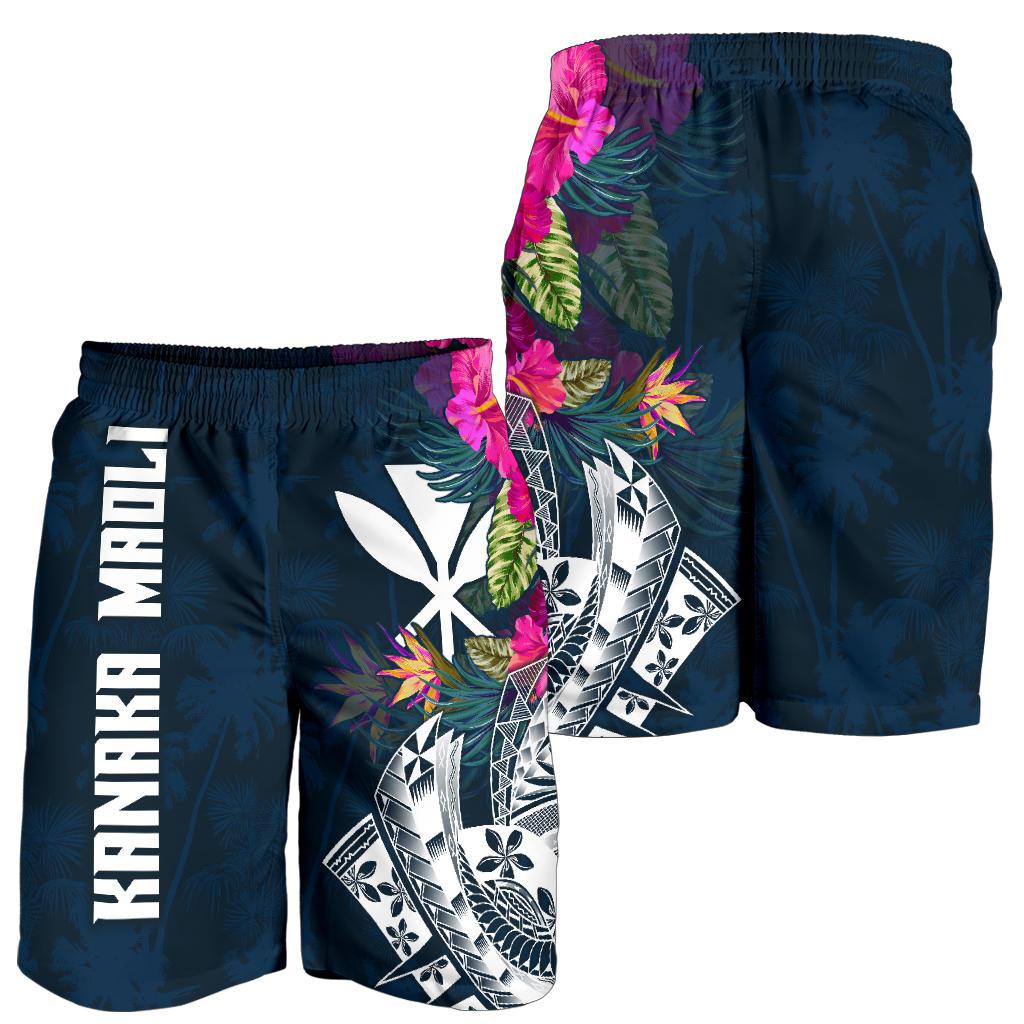 Hawaii Men's Shorts - Polynesian Hibiscus with Summer Vibes - Polynesian Pride