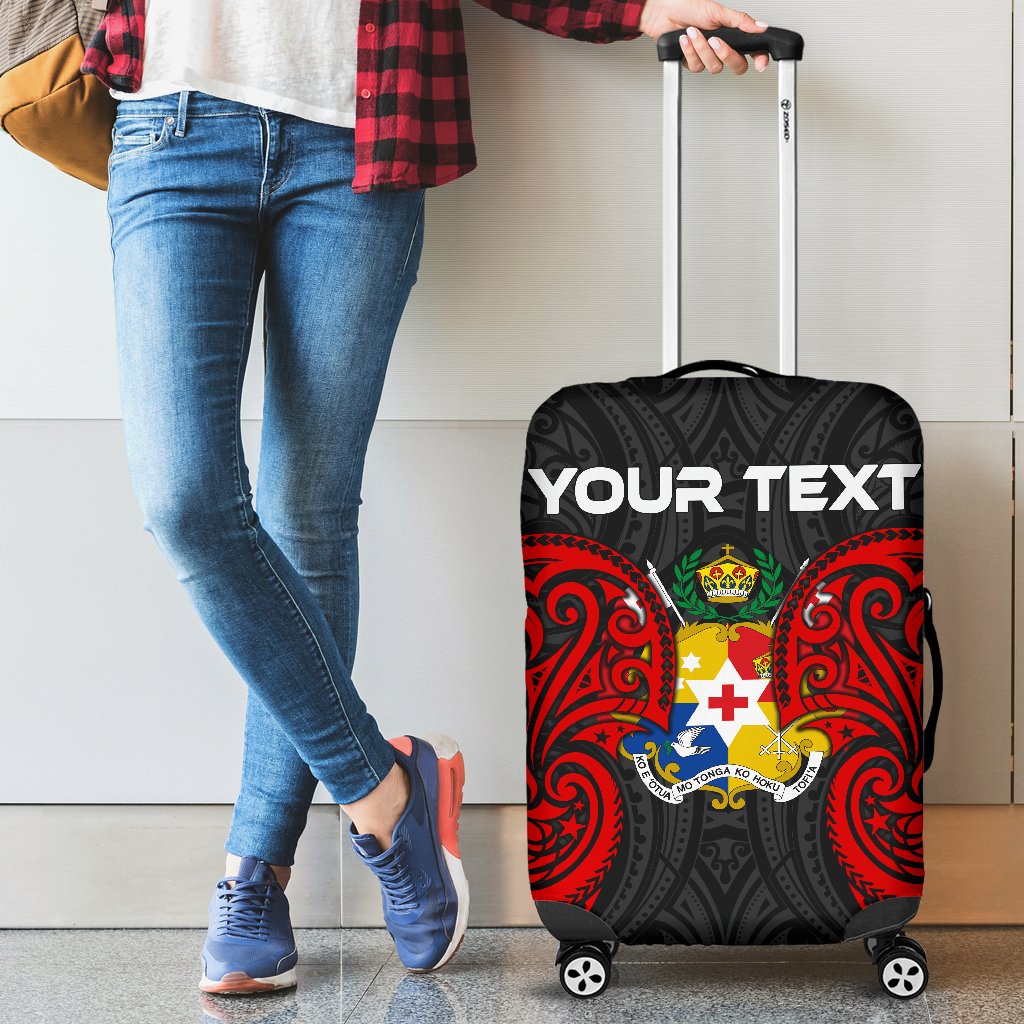 Tonga Polynesian Custom Personalised Luggage Covers - Tongan Spirit Red - Polynesian Pride