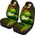 American Samoa Car Seat Covers - Seal Of American Samoa With Plumeria Flowers - Polynesian Pride