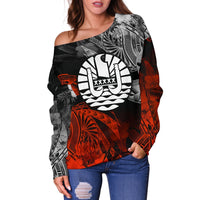Tahiti Polynesian Women's Off Shoulder - Vintage Polynesian Turtle - Polynesian Pride