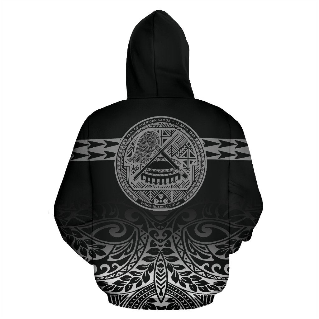 American Samoa All Over Zip up Hoodie Polynesian Fog - Polynesian Pride