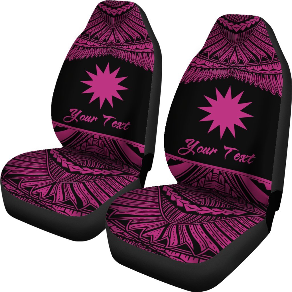 Nauru Polynesian Custom Personalised Car Seat Covers - Pride Pink Version - Polynesian Pride