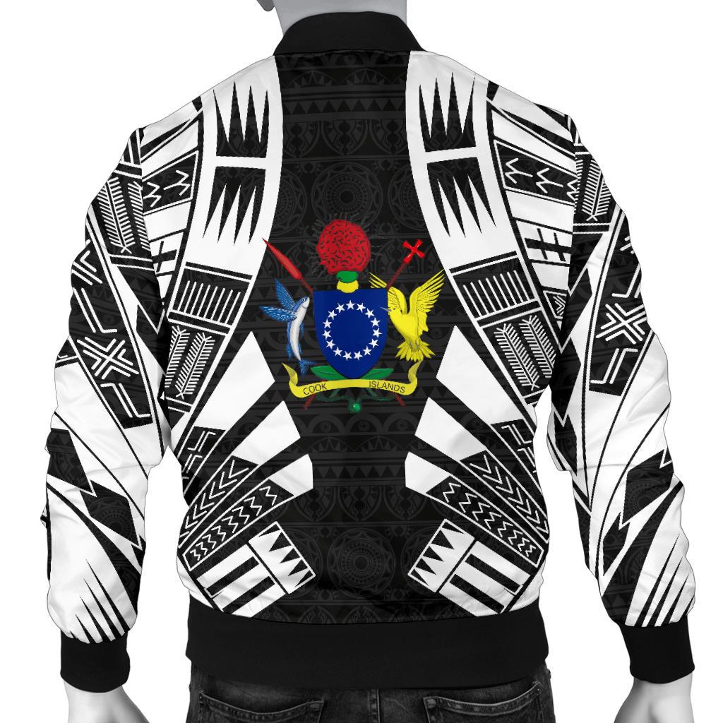 Cook Islands Men Bomber Jackets - Polynesian Tattoo Black - Polynesian Pride