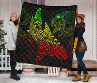 Polynesian Quilt - Polynesian Reggae Shark Warrior Tattoo - Polynesian Pride
