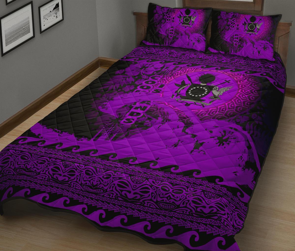 Cook Island Quilt Bed Sets Wave Pureple - Polynesian Pride