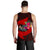 Guam Men's Tank Top - Polynesian Hook And Hibiscus (Red) - Polynesian Pride