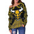 Aotearoa Maori Women Off Shoulder Sweater Taranaki Bulls - Polynesian Pride