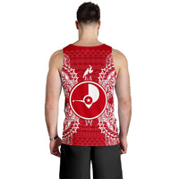 Yap Polynesian Men Tank Top Map Red White - Polynesian Pride