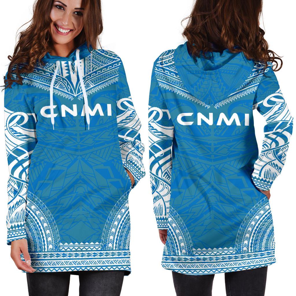 Northern Mariana Islands Women's Hoodie Dress - Polynesian Flag Chief - Polynesian Pride