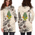 Alo Wallis and Futuna Hoodie Dress - Alo Flag & Beige Hibiscus - Polynesian Pride