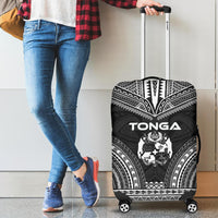 Tonga Polynesian Chief Luggage Cover - Black Version - Polynesian Pride