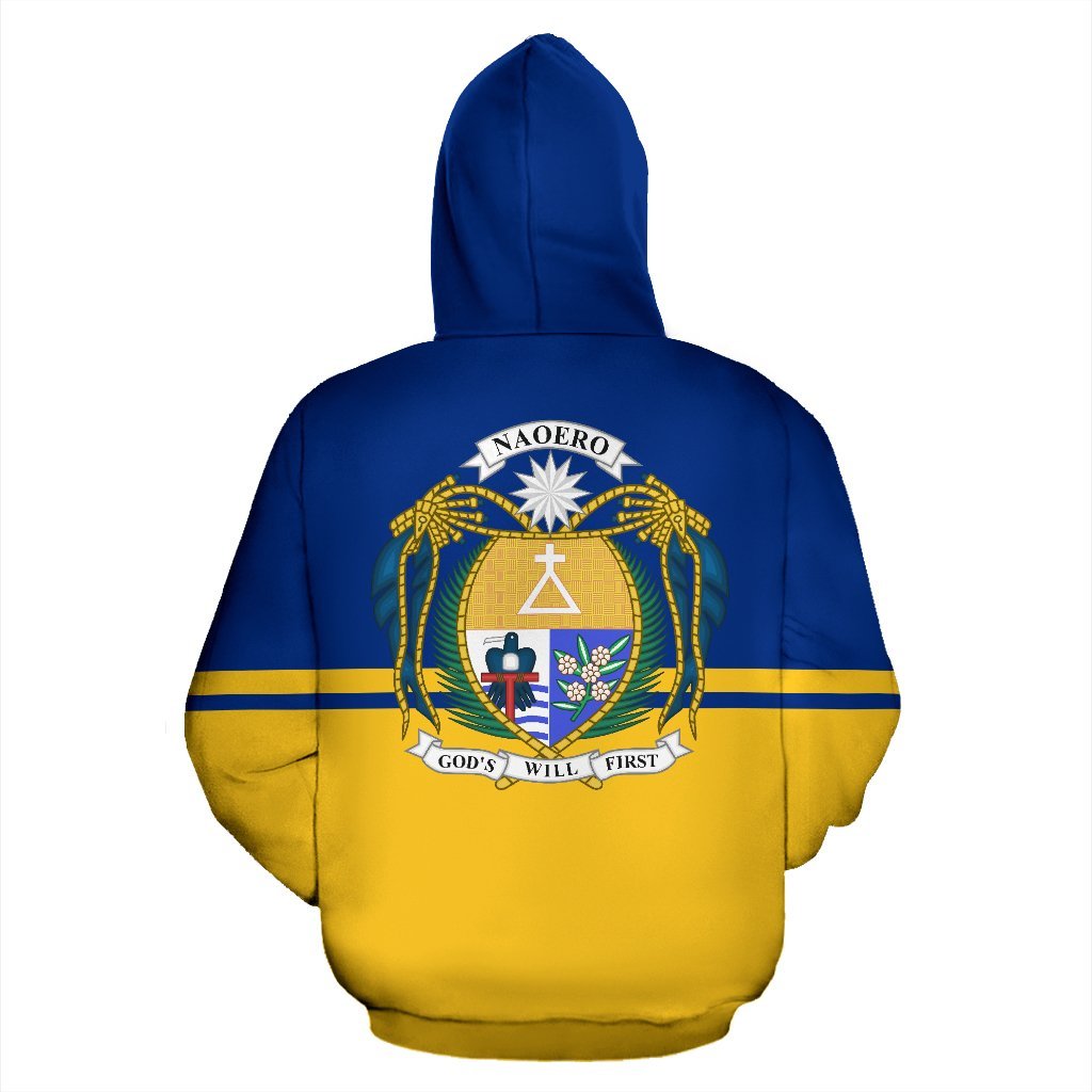 Nauru Hoodie Nauru Flag Coat of Arms Gods Will First - Polynesian Pride