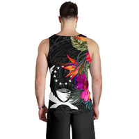 Pohnpei Men's Tank Top - Polynesian Hibiscus Pattern - Polynesian Pride