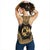 Tonga Women's Racerback Tank - Polynesian Chief Gold Version - Polynesian Pride