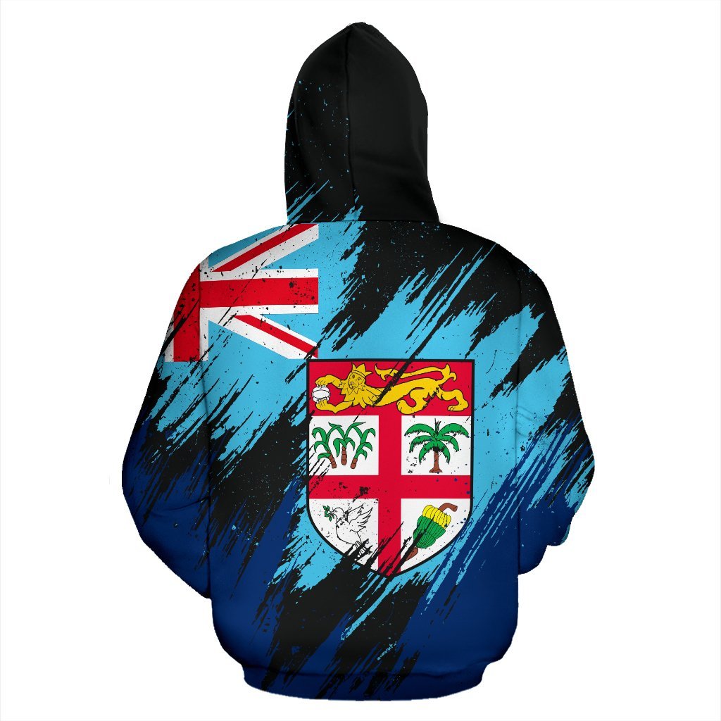 Fiji Hoodie Fiji Flag Painting Ver.2 - Polynesian Pride