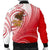 American Samoa Polynesian Men's Bomber Jacket - Bald Eagle (Red) - Polynesian Pride