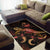 Guam Polynesian Area Rugs - Turtle With Blooming Hibiscus Gold - Polynesian Pride