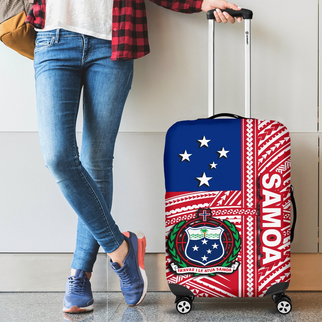 Samoa Flag Polynesian Luggage Covers Red - Polynesian Pride
