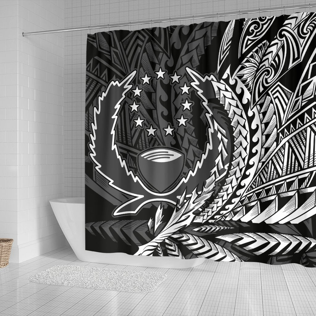 Pohnpei State Shower Curtains - Wings Style - Polynesian Pride