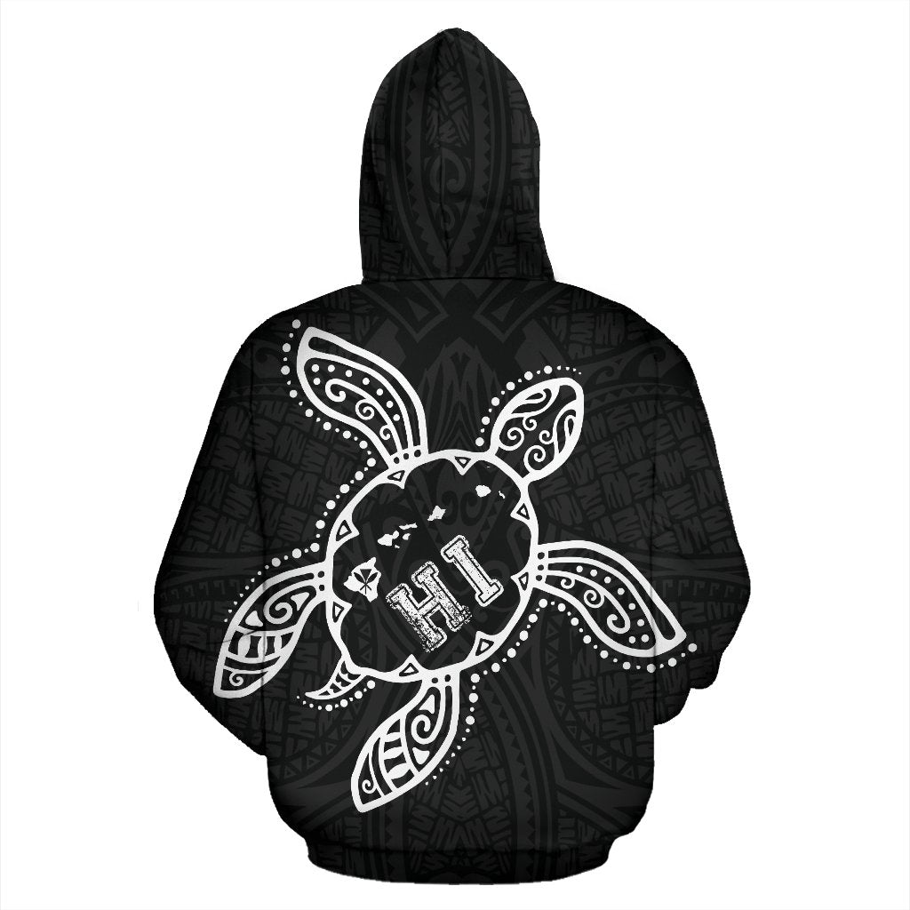 Hawaii Turtle Kanaka Map Polynesian Hoodie - Polynesian Pride