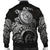 American Samoa Polynesian Bomber Jacket (Men) - Polynesian Turtle (Silver) - Polynesian Pride