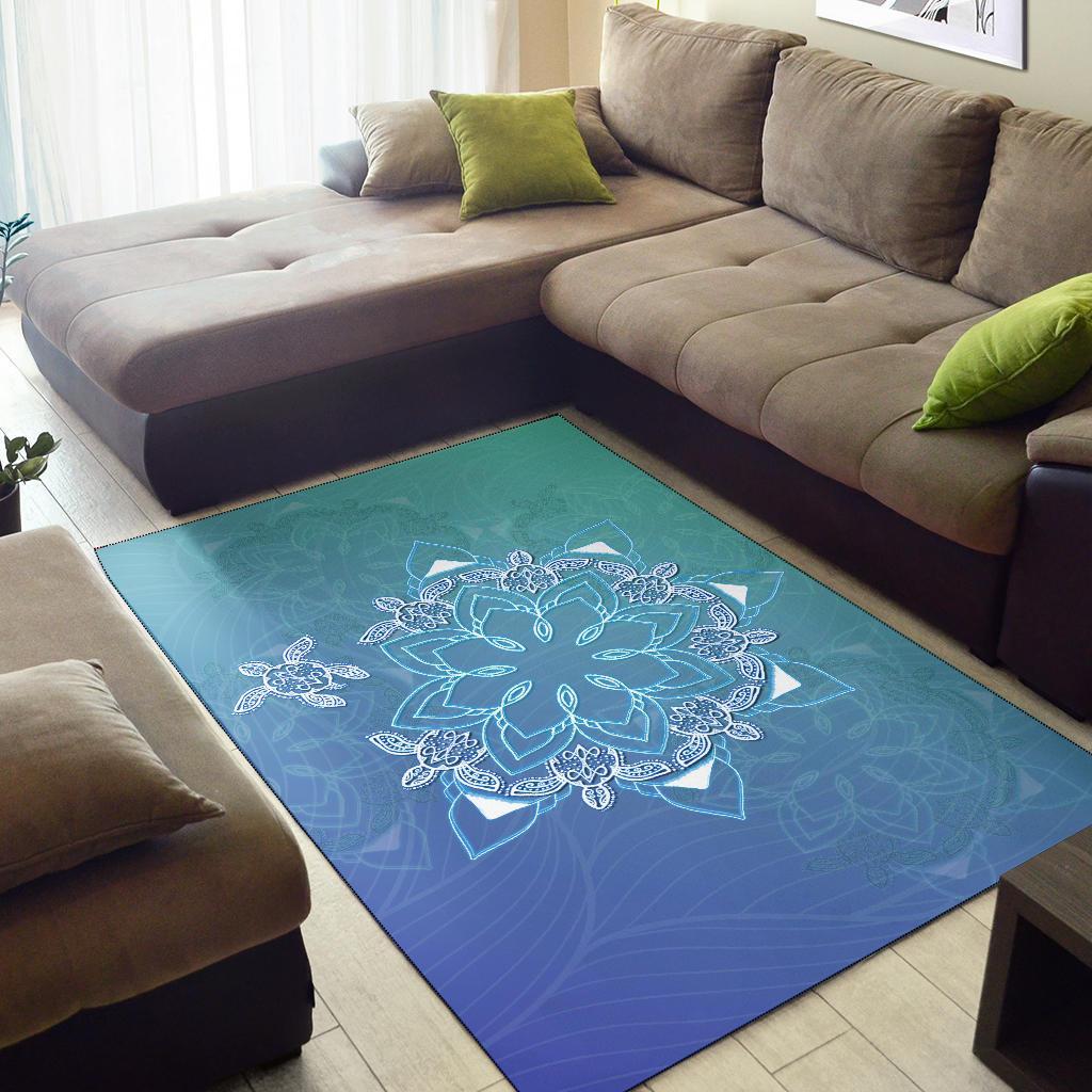 Flower Turtle Area Rug AH - Polynesian Pride