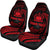 Samoa Polynesian Custom Personalised Car Seat Covers - Red Tribal Wave - Polynesian Pride