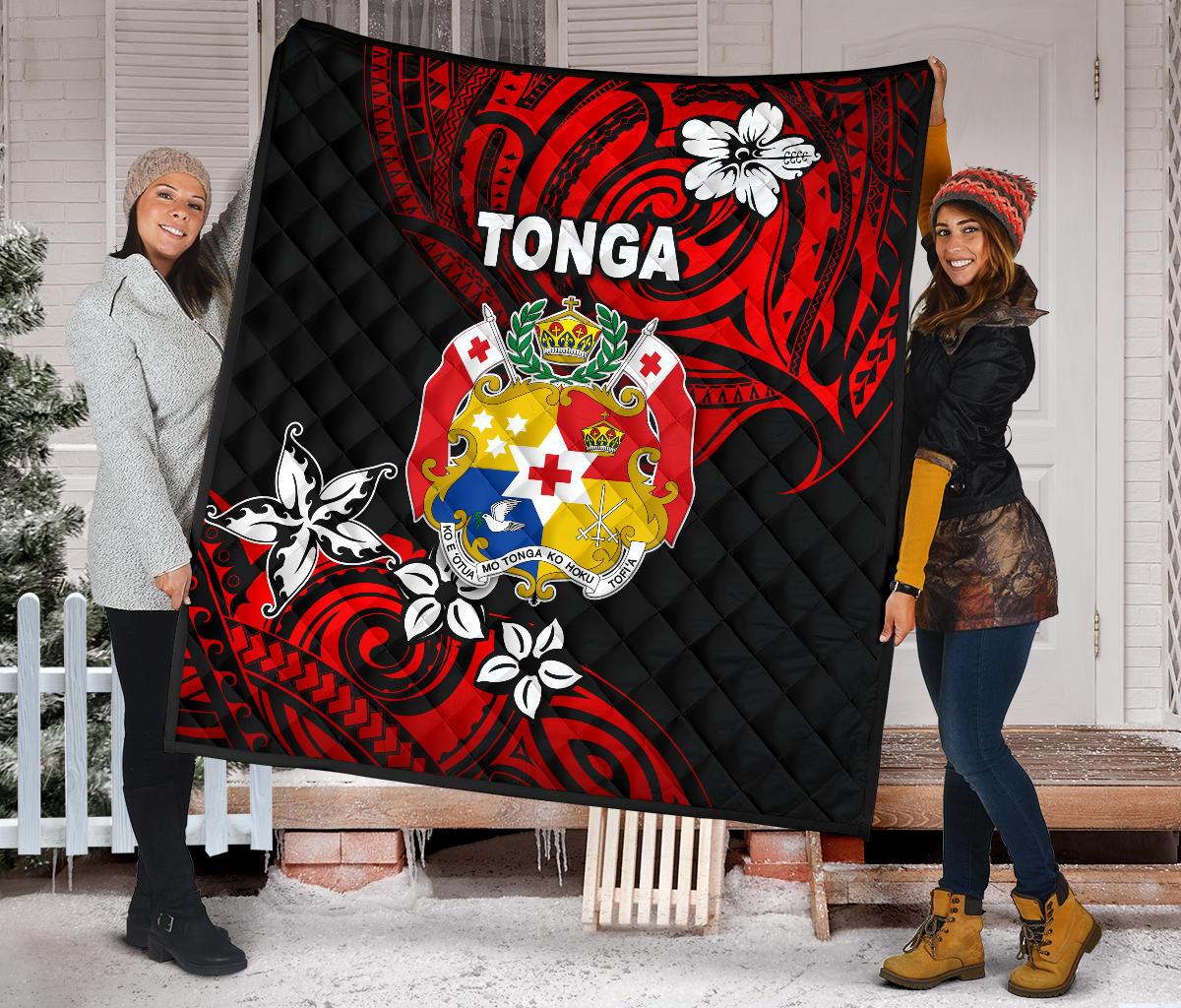 Mate Ma'a Tonga Rugby Premium Quilt Polynesian Unique Vibes - Red - Polynesian Pride
